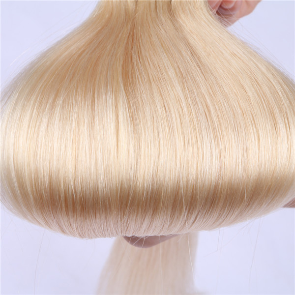 Bleach blonde tape in hair extensions XS092